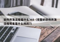 軟件開發(fā)流程是什么365（完整的軟件開發(fā)流程究竟是什么樣的?）